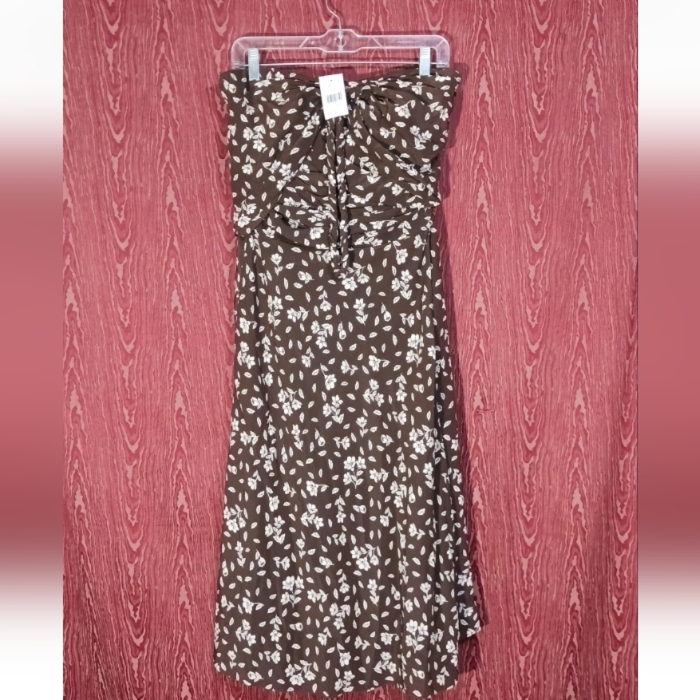 POLO RALPH LAUREN PURPLE LABEL Brown Raygn Floral Halter Backless Dress Sz 0